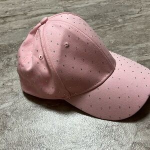 Pink cap with rhinestones